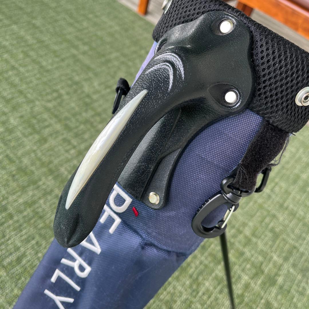 PEARLY GATES 軽量 セルフスタンドバッグ ネイビー フードカバー付