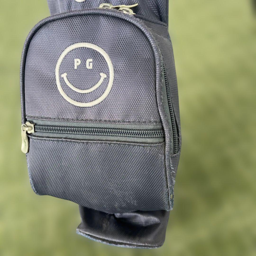 PEARLY GATES 軽量 セルフスタンドバッグ ネイビー フードカバー付