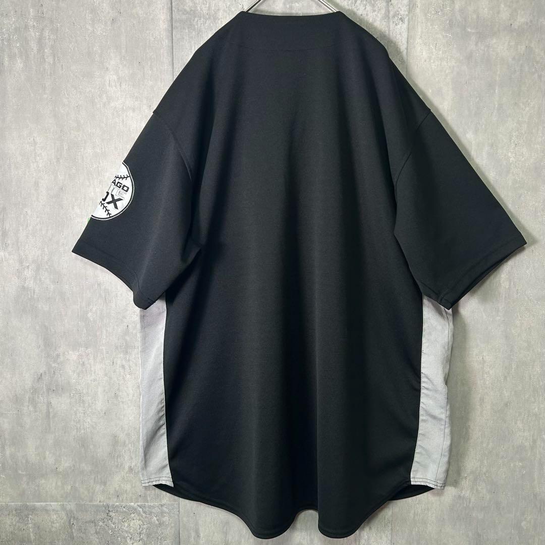 希少デザイン MLB ホワイトソックス ユニフォーム 刺繍 黒 XL