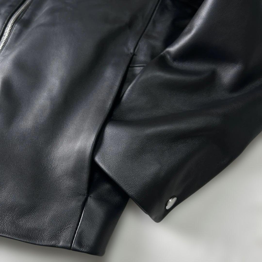 新品 25AWコムサメン 羊革ラムレザー シングルライダースジャケットM 現行