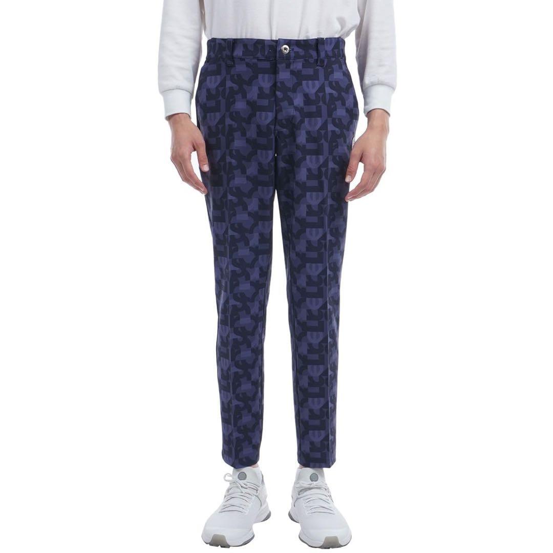 and per se ロングパンツ プリンテッドジョガーパンツ　総柄