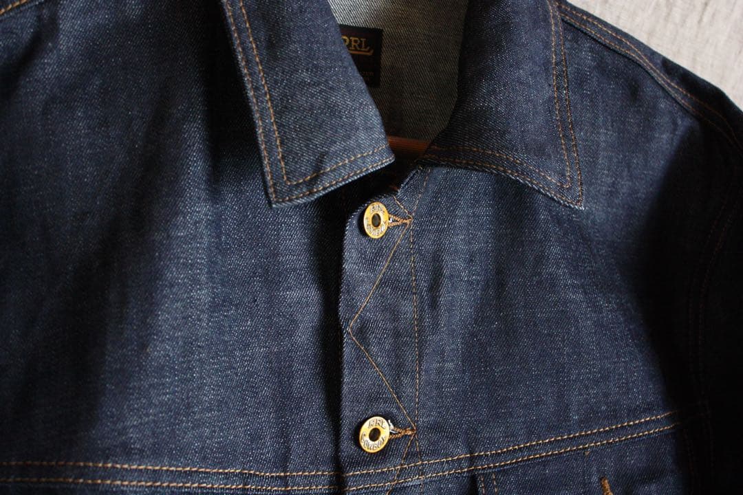 【極希少未洗い】RRL ダブルアールエル デニムジャケット 濃紺 セルビッジ L