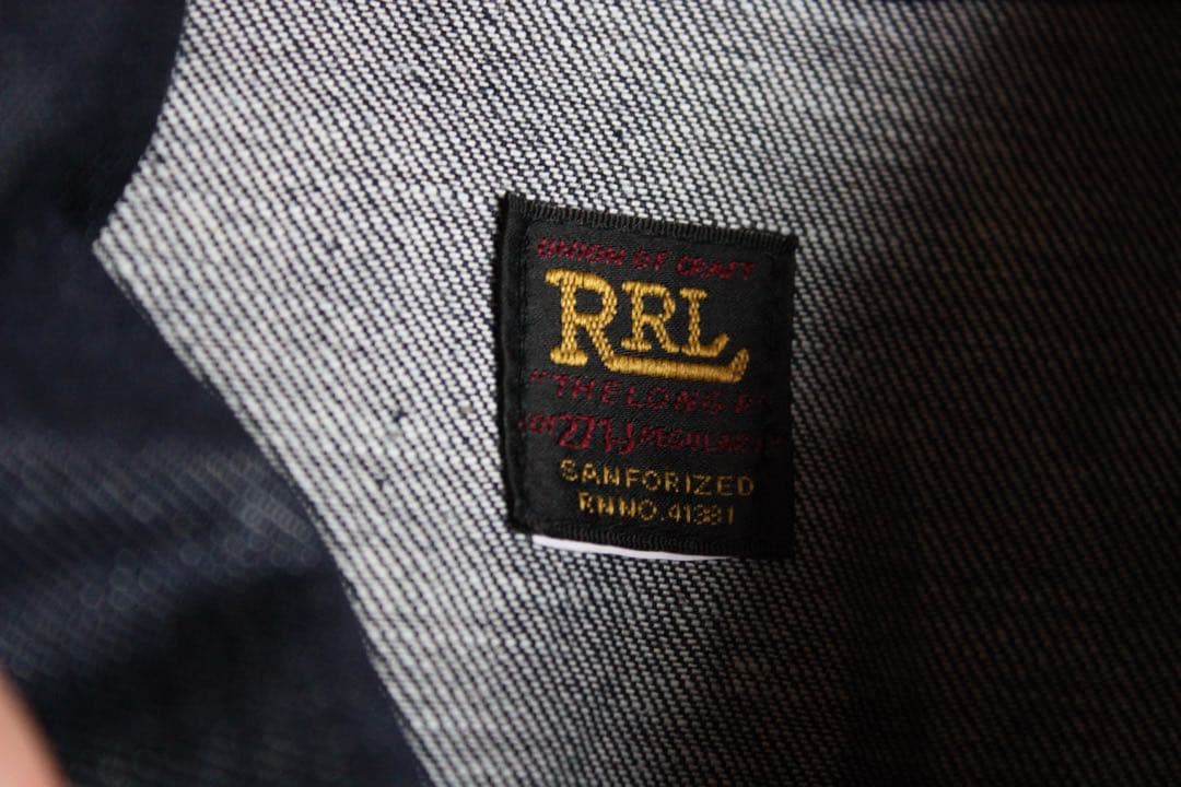 【極希少未洗い】RRL ダブルアールエル デニムジャケット 濃紺 セルビッジ L
