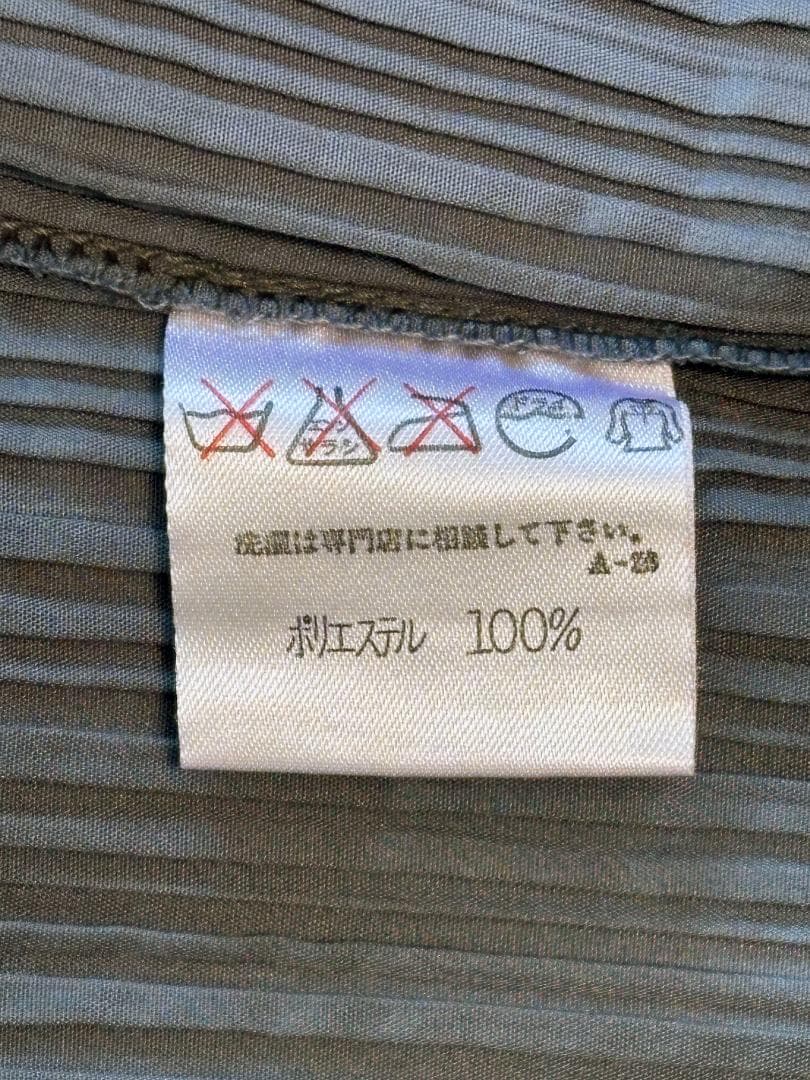 [超希少] ISSEY MIYAKE 平面二次元 変形 グレーボーダープリーツ