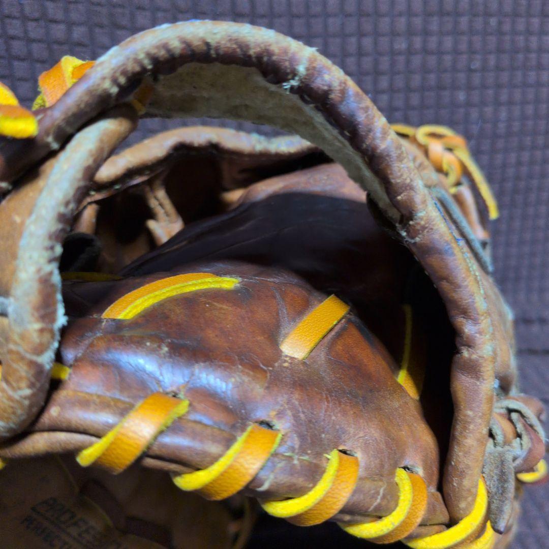 オールドMIZUNO 硬式オールラウンド 紐全交換　アタッチメントグリス交換