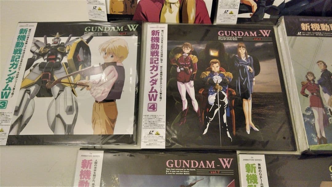 【絶版品】新機動戦記ガンダムW　LD全7枚　まとめ 帯付ジャケット買入手困難貴重