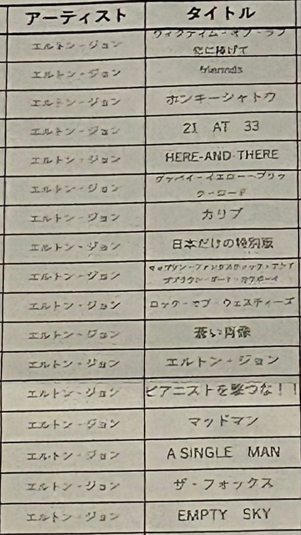 エルトン・ジョン アルバムコレクション