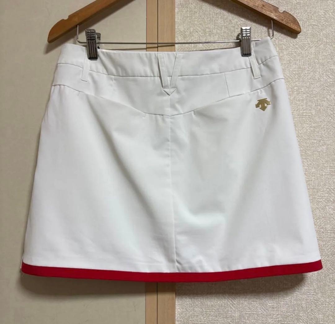 DESCENTE デサント　ゴルフ　モックネックシャツ　黒　スカート 白 L/L