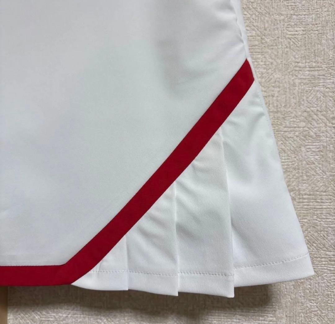 DESCENTE デサント　ゴルフ　モックネックシャツ　黒　スカート 白 L/L