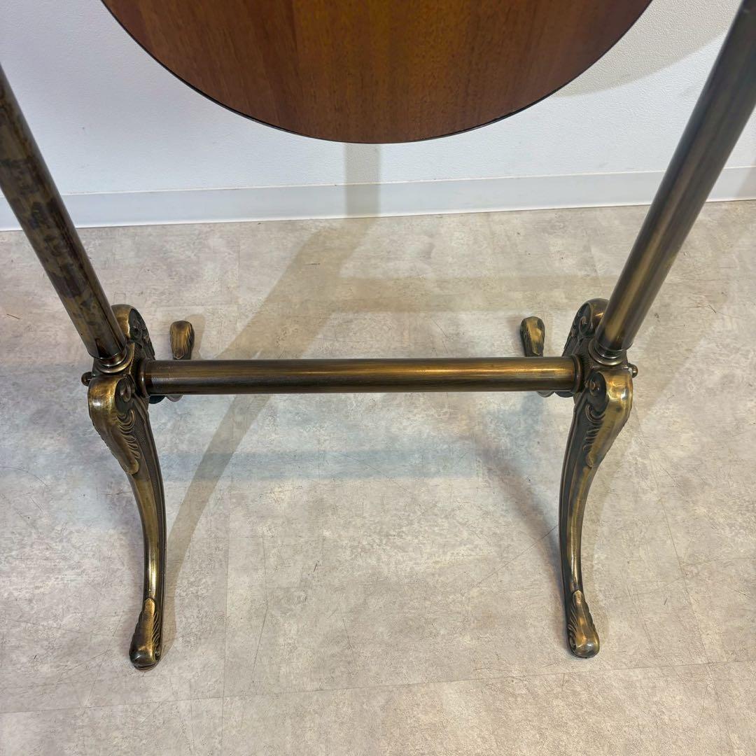 イタリア　アンティーク スタンドミラー 真鍮 姿見 ロココ調 鏡 全身鏡