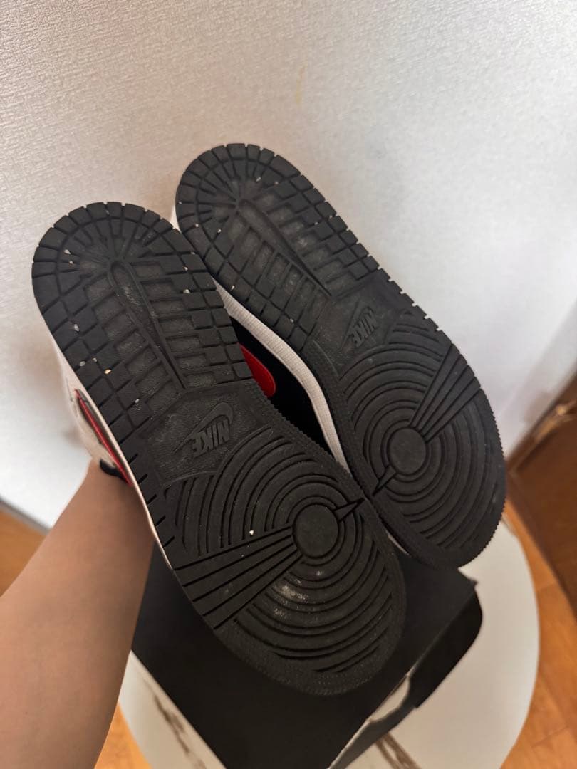 シューズ(男性用) NIKE AIR JORDAN 1 MID BLACK/CHILE 23cm