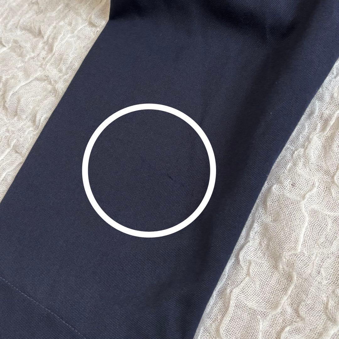 【nop de nod 】ギャバジャケット　丸襟　濃紺　M