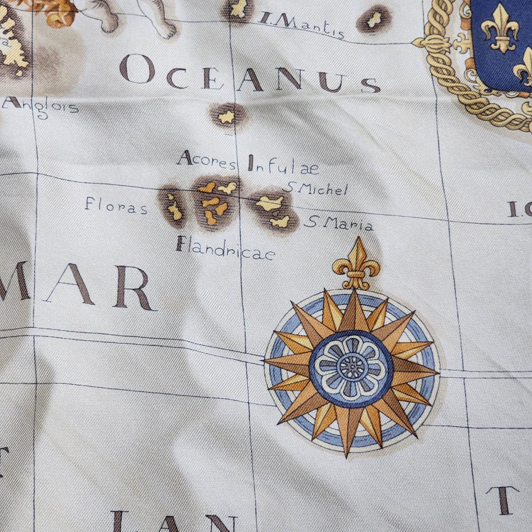 Dior ディオール スカーフ 大判 地図 海図 本 リーフ シルク グリーン