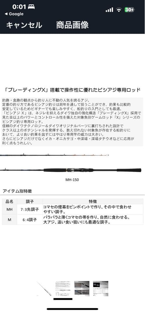 ダイワ　ビシアジX MH-170 中古美品