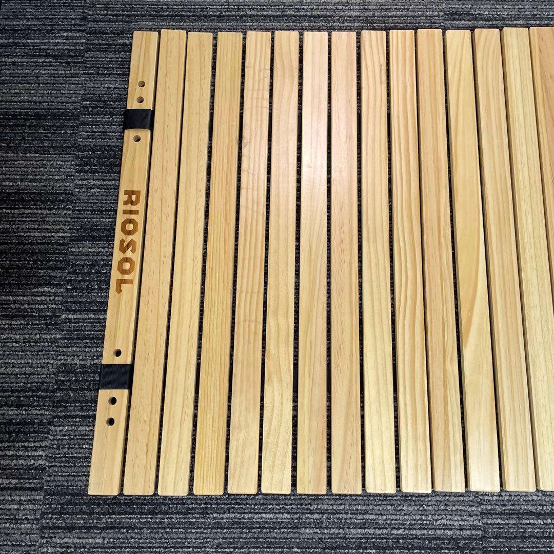 訳あり！リオソル　ウッドロールトップテーブル　②　キャンプ　アウトドア