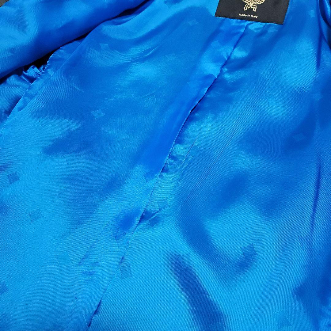 希少✨MCM　テーラードジャケット　ダブル　クロコパターン　ラムレザー　羊革　S