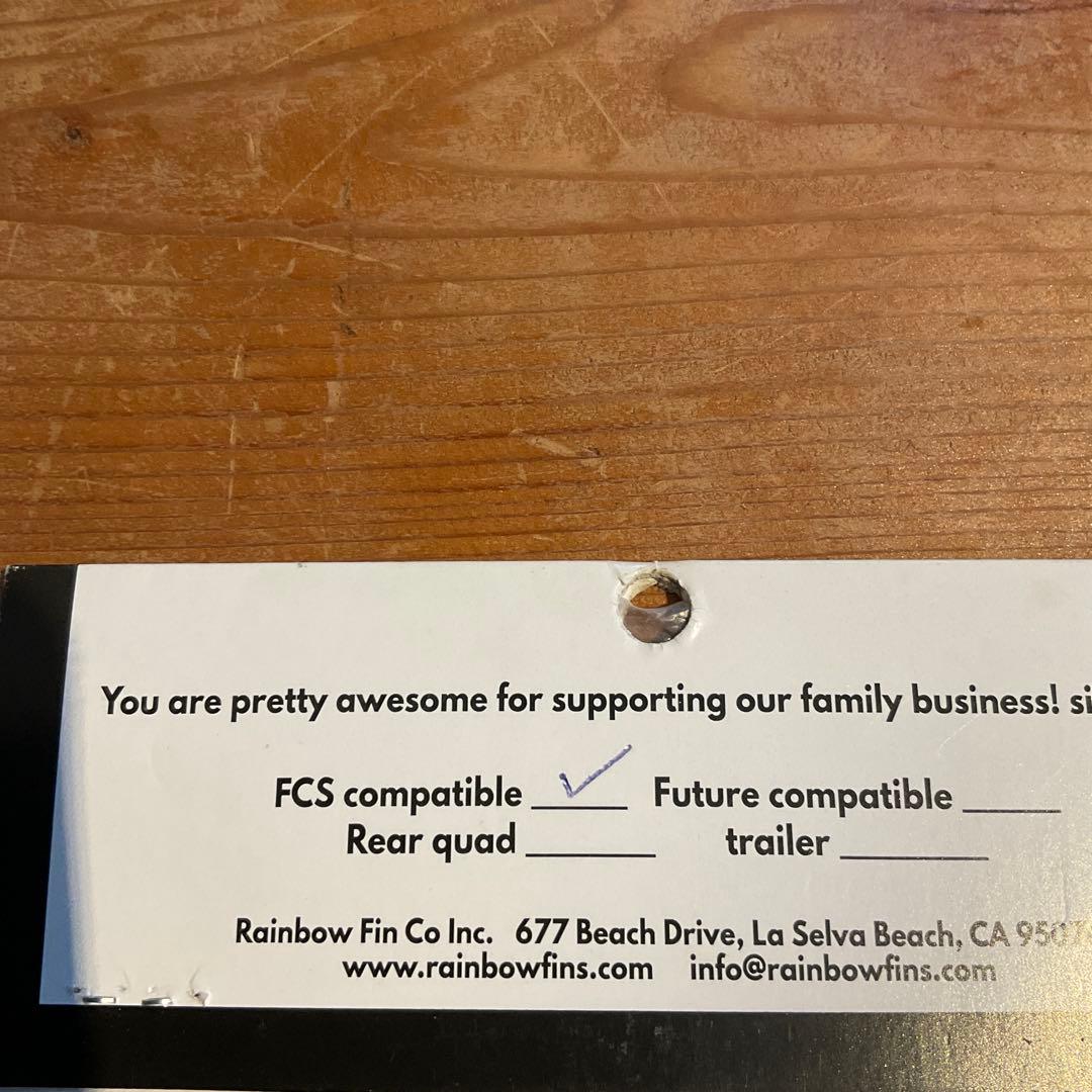 レインボーフィン　3.8インチサイドフィン　FCS対応