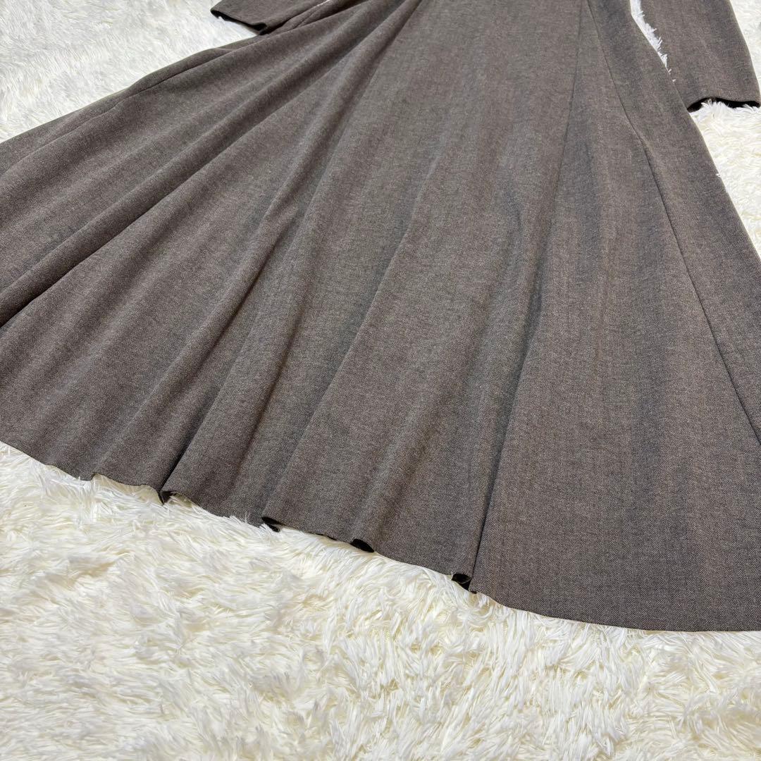 【新品タグ付き】　ココディール　ヘリンボーンカットワンピース チャコール