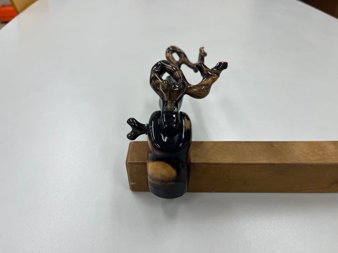 まろん　松村作　黒柿　大砲型万力　小型