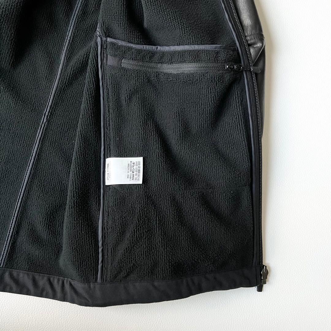 3206【美品】モンベル　ビエントクロスジャケット　ゴアテックス フェイクレザー