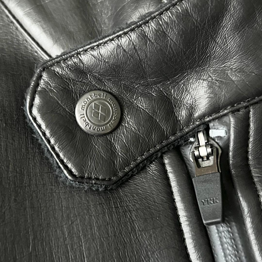 3206【美品】モンベル　ビエントクロスジャケット　ゴアテックス フェイクレザー