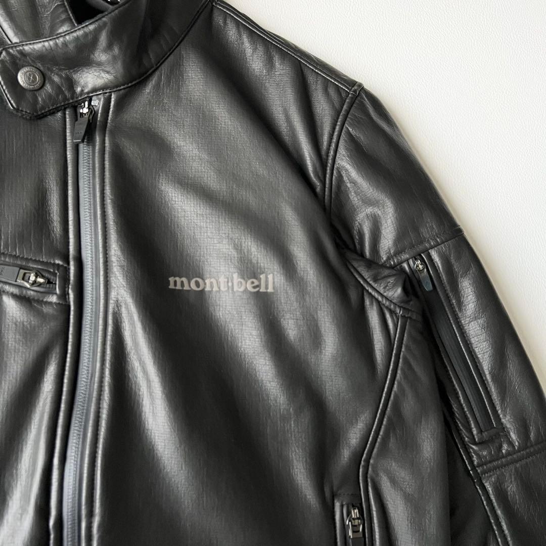 3206【美品】モンベル　ビエントクロスジャケット　ゴアテックス フェイクレザー