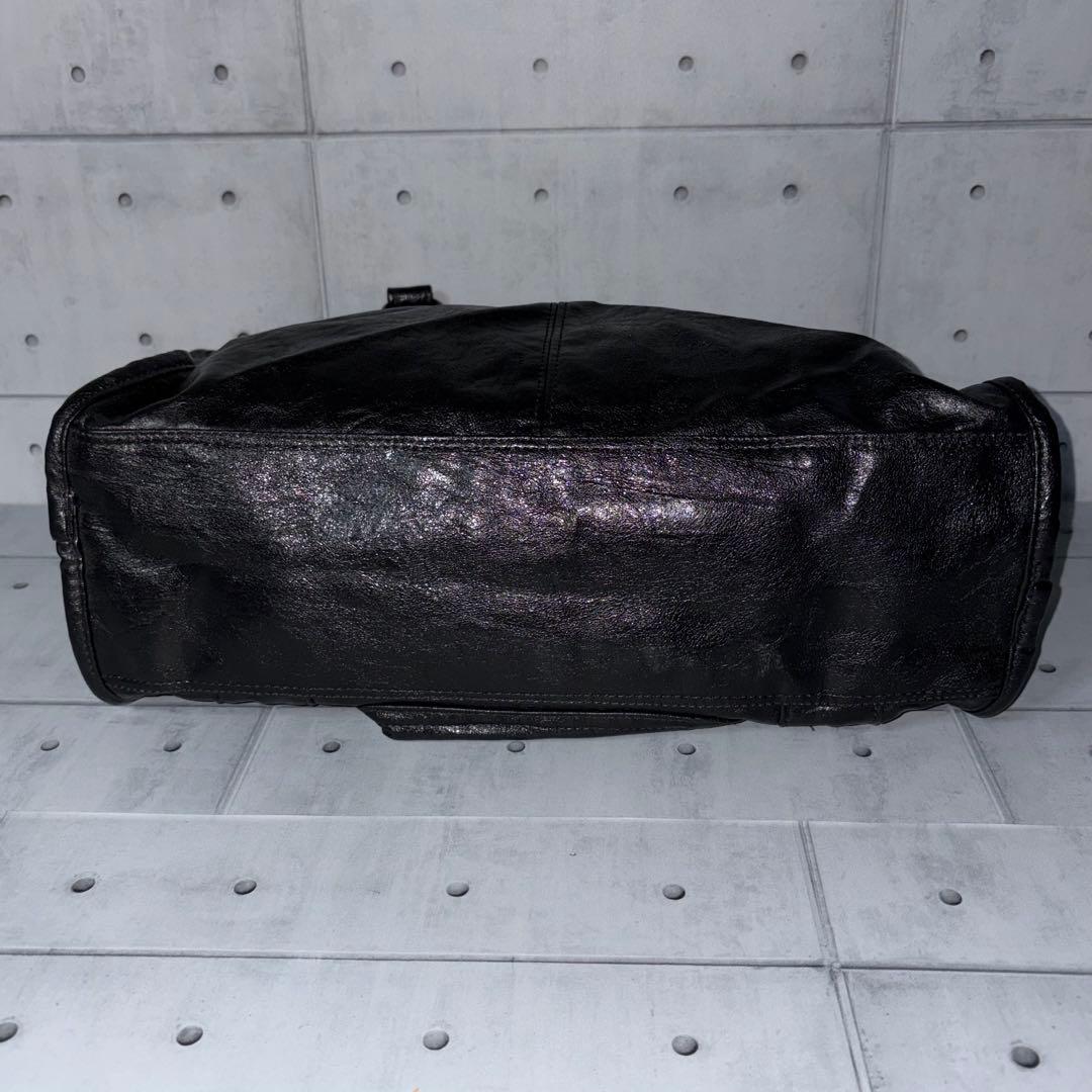 極美品 Y2K 00s ベルト スタッズ 2way トートバッグ ボストン型 黒