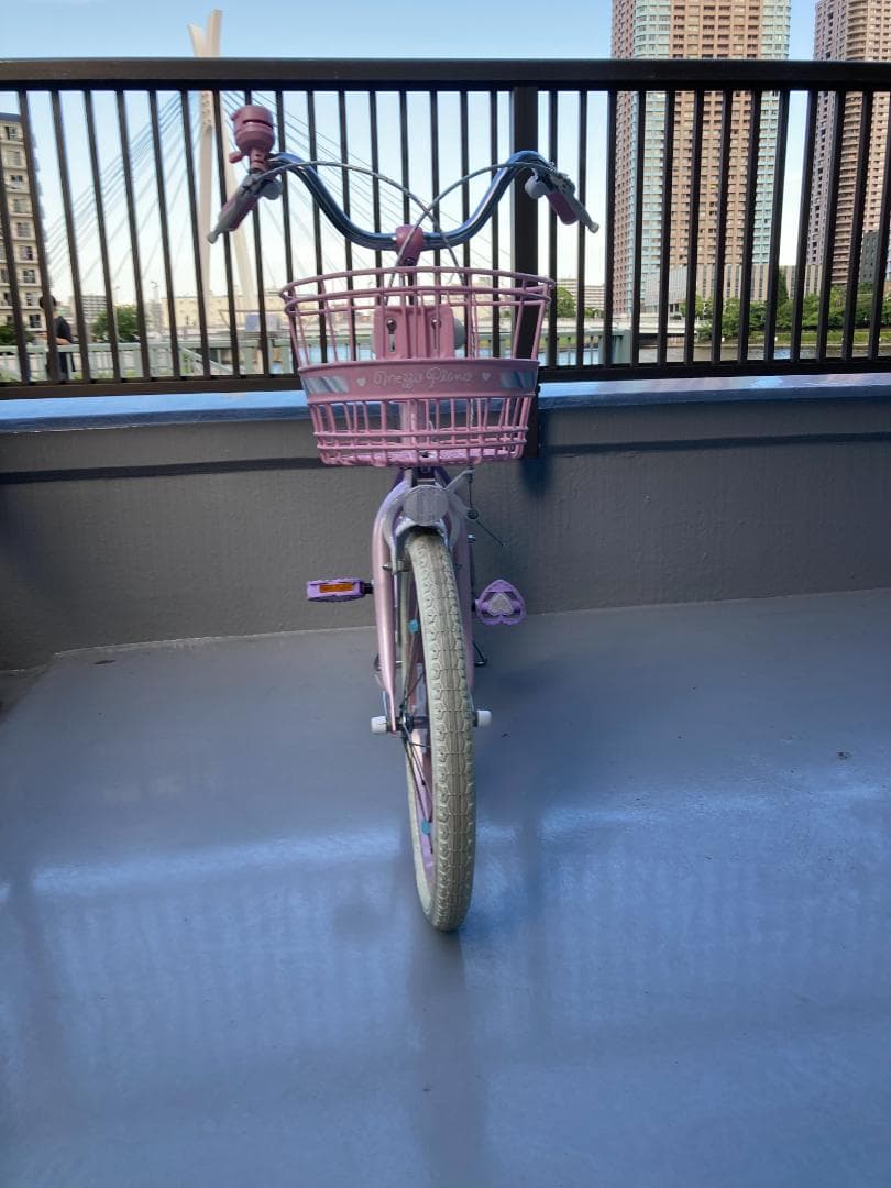 HR☆　子供用自転車　アサヒサイクルのメゾピアノ 紫色とピンク 18インチ