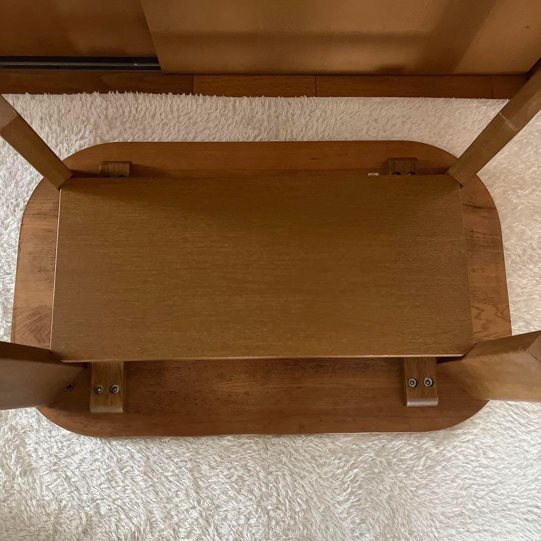 ベストセラー】浜本工芸 リビングテーブル 天然木 ナラ材 110cm 2段