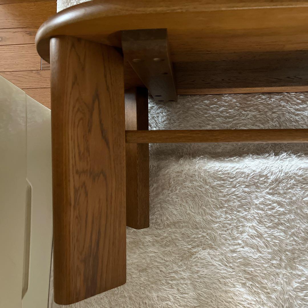 ベストセラー】浜本工芸 リビングテーブル 天然木 ナラ材 110cm 2段