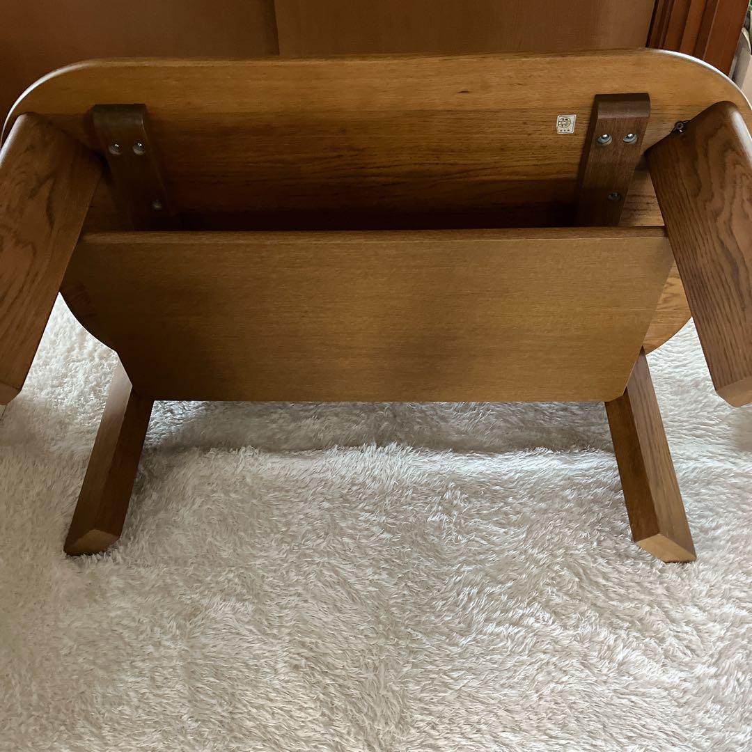 ベストセラー】浜本工芸 リビングテーブル 天然木 ナラ材 110cm 2段