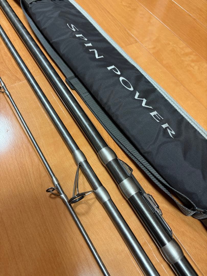 まこ 美品シマノ投げ竿 スピンパワー405CX＋