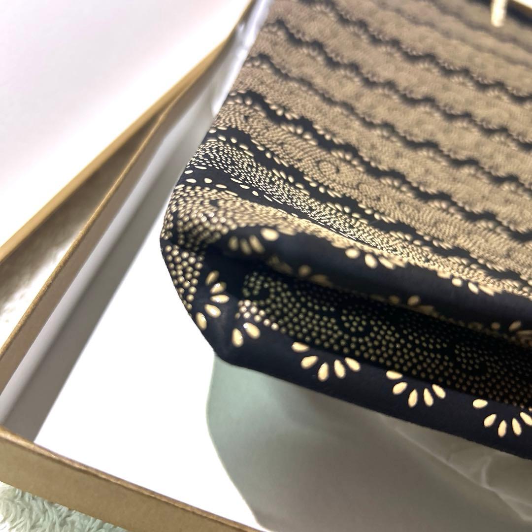 未使用　極美品　印傳屋　インデンヤ　巾着　ハンドバック　着物　黒　ブラック　大き