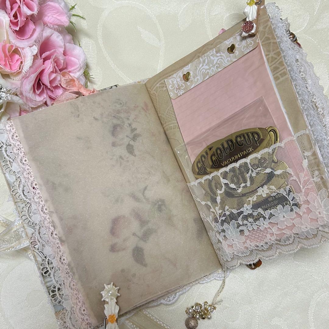 薔薇とレースのジャンクジャーナル・雑記帳トレペ仕様　Classical Lady
