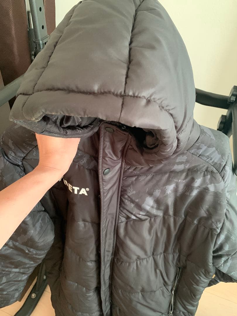 アスレタ ATHLETA ベンチコート サイズO 黒 サッカー