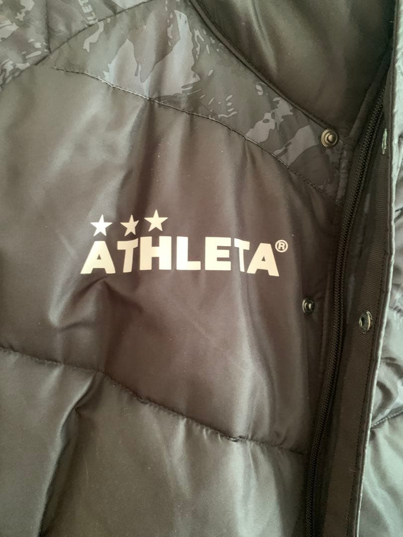 アスレタ ATHLETA ベンチコート サイズO 黒 サッカー