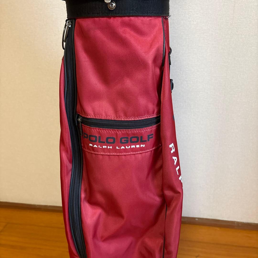 POLO GOLF キャディバッグ 赤 フード付き