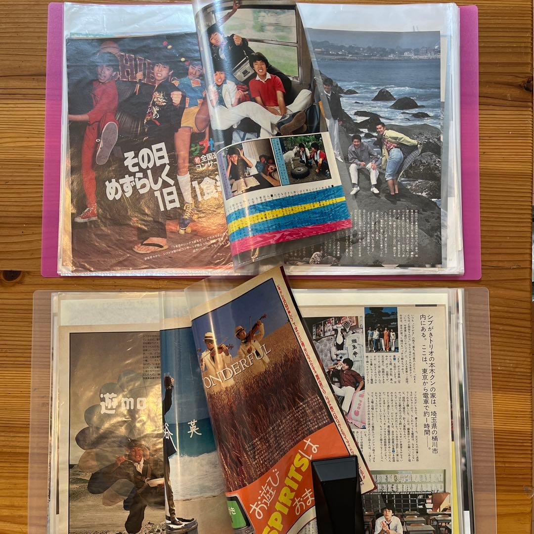シブガキ隊　雑誌切り抜き　2冊　貴重セット　大量⑥➕ポスター付き