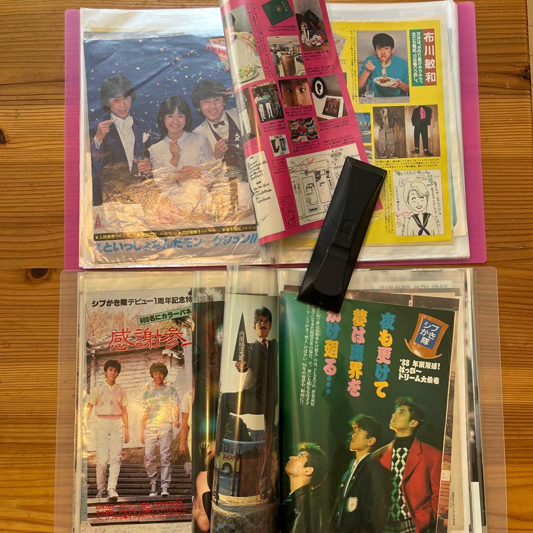 シブガキ隊　雑誌切り抜き　2冊　貴重セット　大量⑥➕ポスター付き