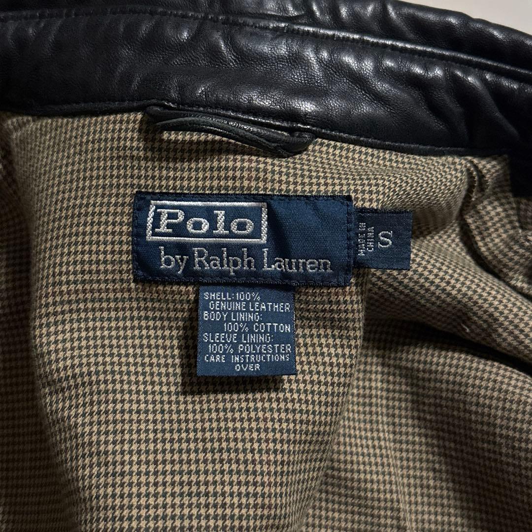 ポロラルフローレン レザースウィングトップ ブラック Sサイズ