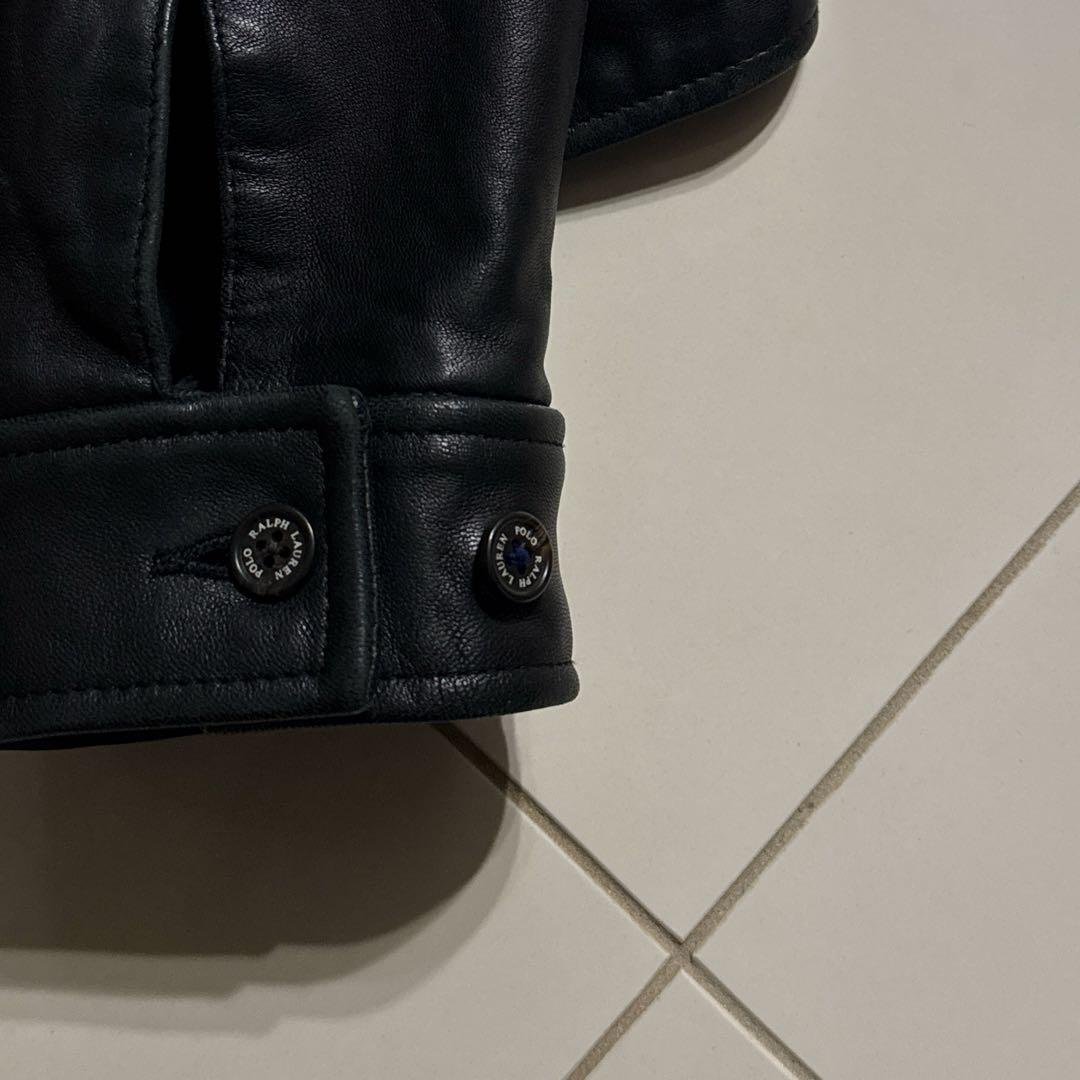 ポロラルフローレン レザースウィングトップ ブラック Sサイズ