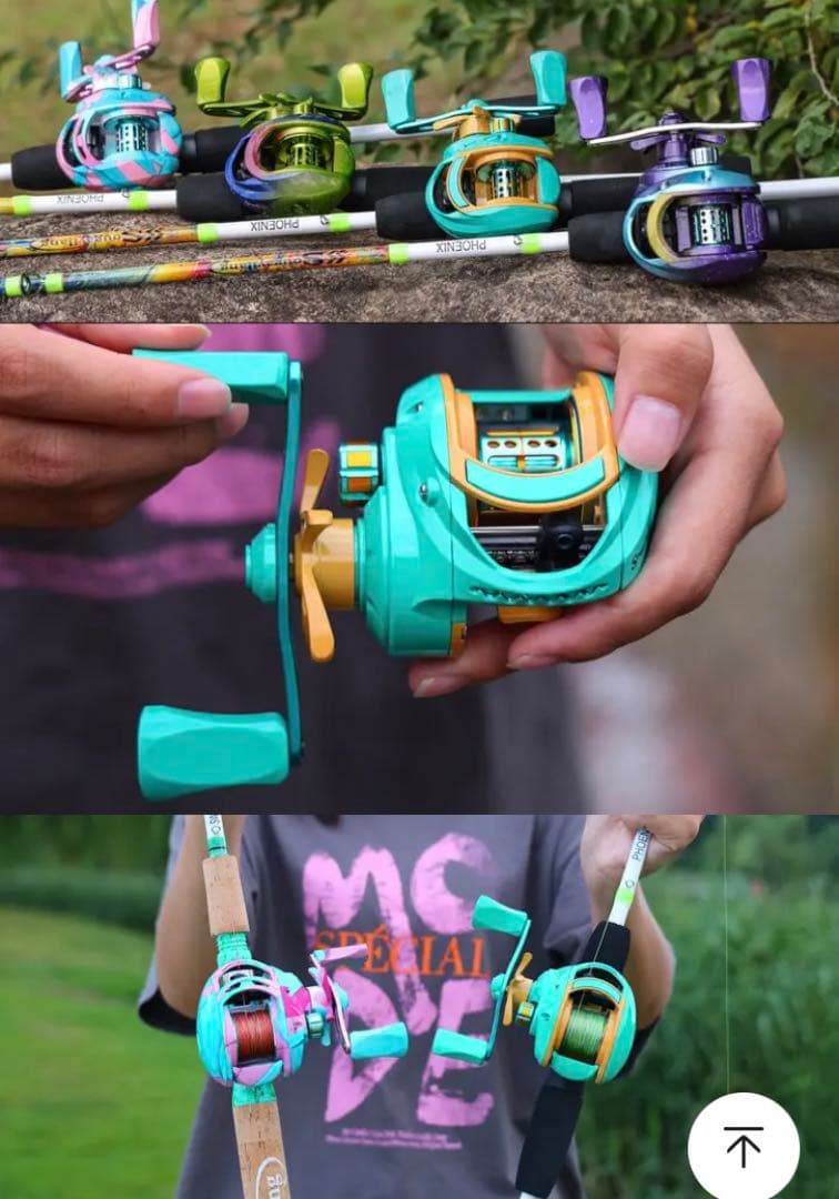 トップに！ベイトリール　クレイジーカラー