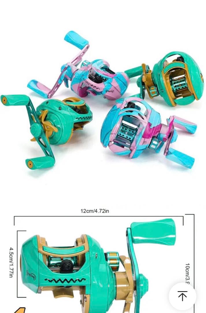 トップに！ベイトリール　クレイジーカラー