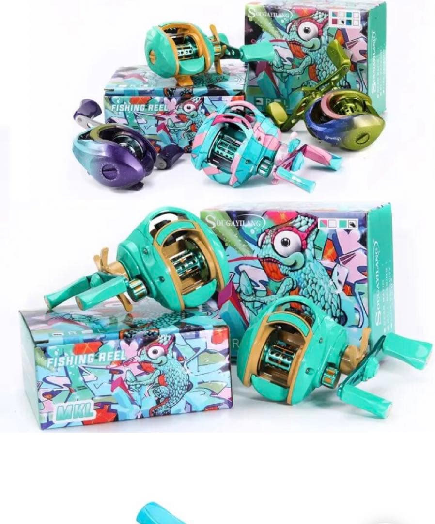 トップに！ベイトリール　クレイジーカラー