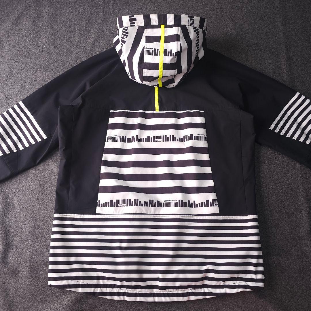 ニューバランスゴルフ 6 XL 撥水ブルゾンジャケット フード 総柄 黒