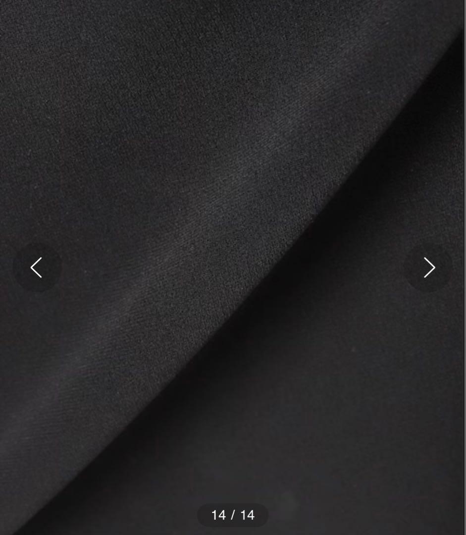 AP STUDIO スリットネックドレス ロングワンピース 3.5万 黒 長袖