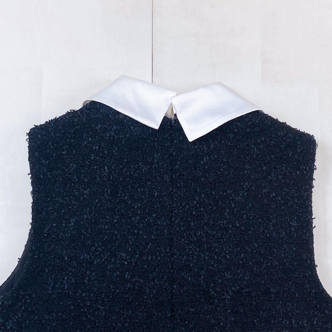 極美品 2wayビジュー マックスマーラ ツイード ワンピース ストレッチ