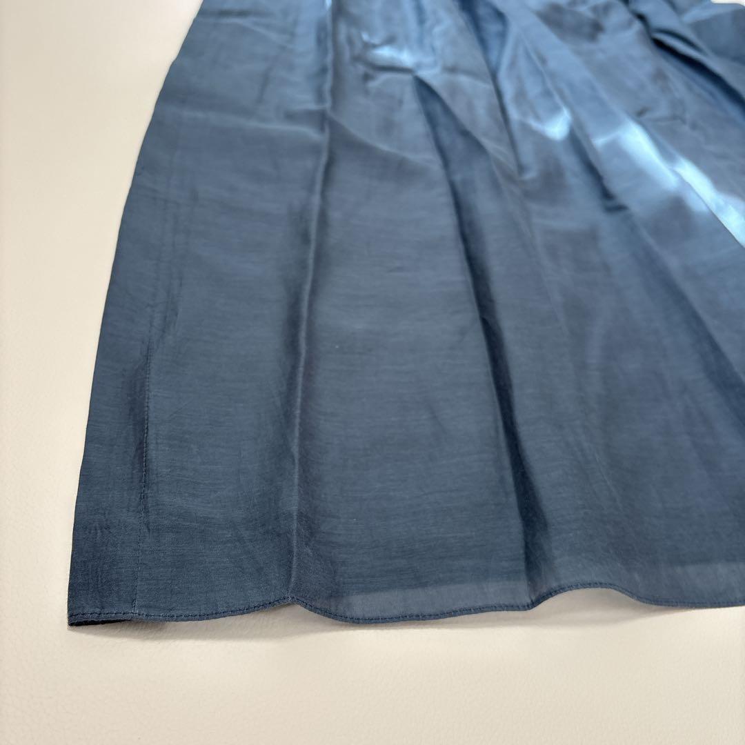 Sマックスマーラ ロングワンピース ギャザードレス 大きいサイズ 2XL マキシ