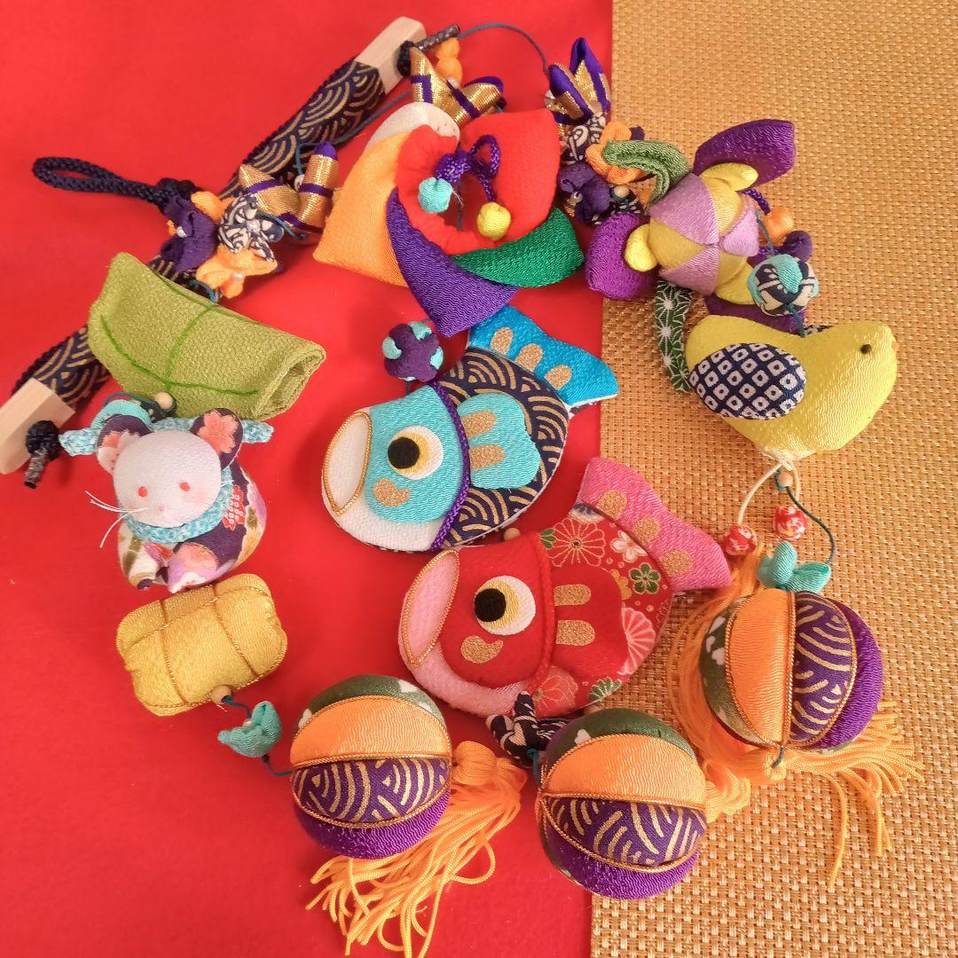 ちりめん細工✿端午の節句⁠の鯉のぼり✿つるし飾り（黄）