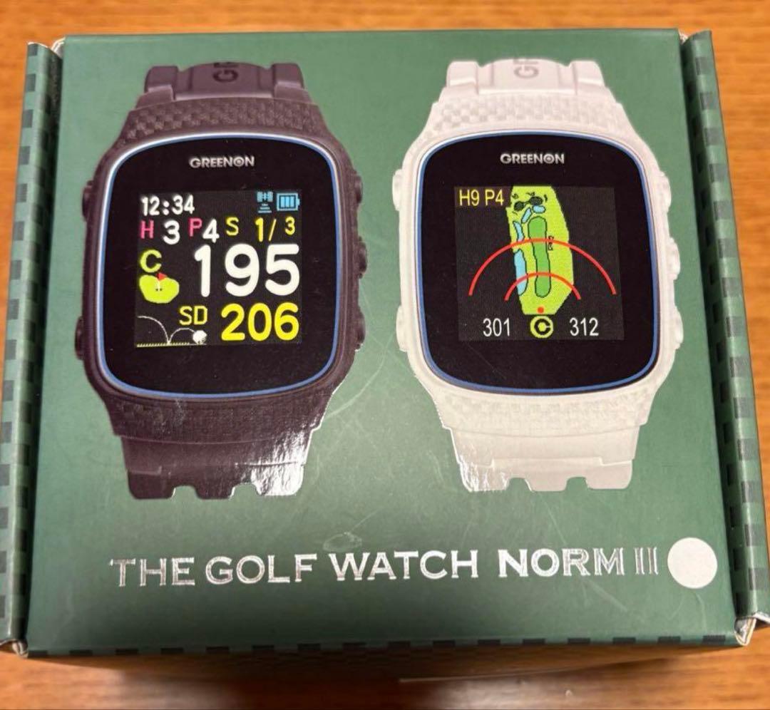 超美品ゴルフウォッチ グリーンオン ノルムII ホワイト